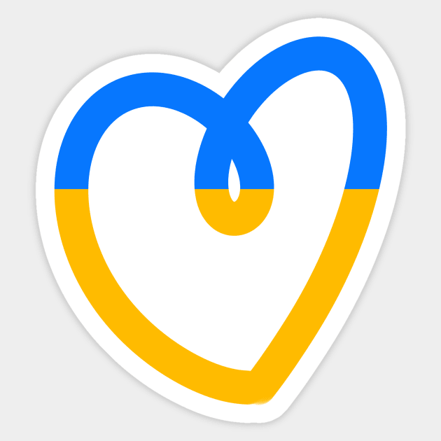 Stand with Ukraine. Heart Sticker by yuliia_bahniuk